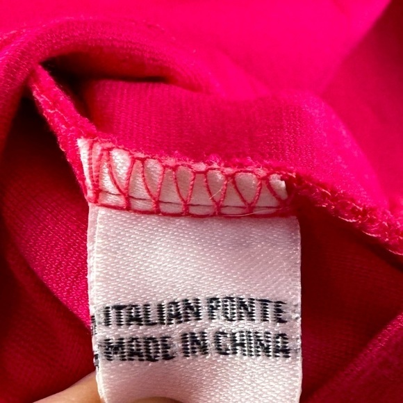 Elizabeth McKay Ponte 3/4 Sleeves Sheath Dress with Pockets in Pink Size 6 - Picture 5 of 5